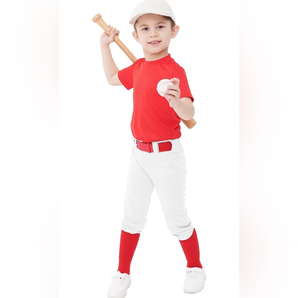 Red and White Baseball Costume for Kids